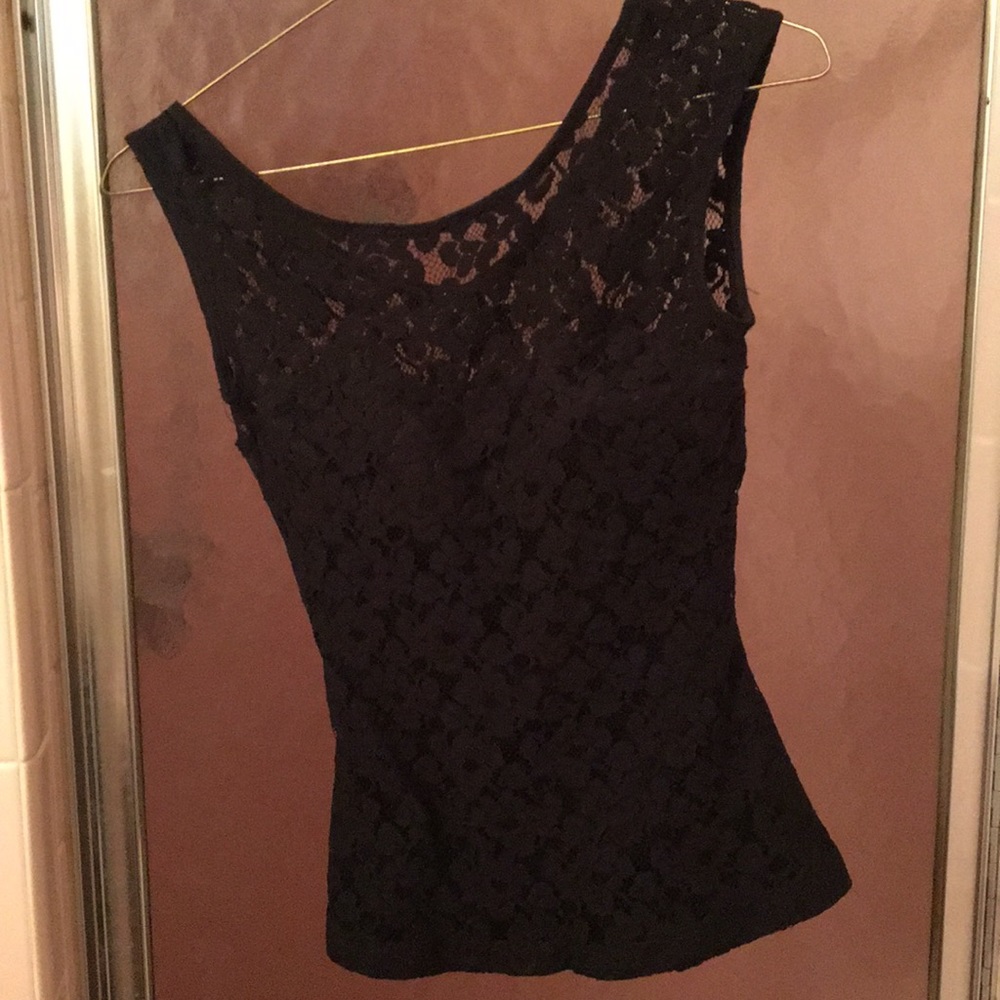 Black lace tang top